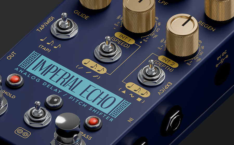 Imperial Echo note toggles, interval knobs and LEDs close-up
